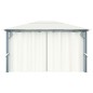 vidaXL Cenador con cortina color crema aluminio 400x300 cm vidaXL Cenador con cortina color crema aluminio 400x300 cm