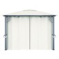 vidaXL Cenador con cortina color crema aluminio 400x300 cm vidaXL Cenador con cortina color crema aluminio 400x300 cm