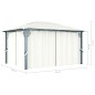 vidaXL Cenador con cortina color crema aluminio 400x300 cm vidaXL Cenador con cortina color crema aluminio 400x300 cm