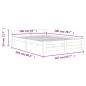 vidaXL Estructura de cama de madera maciza de pino blanco 160x200 cm vidaXL Estructura de cama de madera maciza de pino blanco 160x200 cm