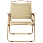 vidaXL Sillas de camping 2 uds tela Oxford beige 54x55x78 cm