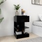 vidaXL Mesita de noche madera contrachapada negro 40x35x65 cm vidaXL Mesita de noche madera contrachapada negro 40x35x65 cm