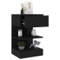 vidaXL Mesita de noche madera contrachapada negro 40x35x65 cm vidaXL Mesita de noche madera contrachapada negro 40x35x65 cm