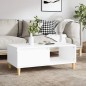 vidaXL Mesa de centro madera contrachapada blanco 90x50x36,5 cm vidaXL Mesa de centro madera contrachapada blanco 90x50x36,5 cm