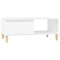 vidaXL Mesa de centro madera contrachapada blanco 90x50x36,5 cm vidaXL Mesa de centro madera contrachapada blanco 90x50x36,5 cm