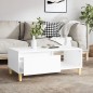 vidaXL Mesa de centro madera contrachapada blanco 90x50x36,5 cm vidaXL Mesa de centro madera contrachapada blanco 90x50x36,5 cm