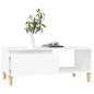 vidaXL Mesa de centro madera contrachapada blanco 90x50x36,5 cm vidaXL Mesa de centro madera contrachapada blanco 90x50x36,5 cm