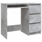 vidaXL Escritorio de madera contrachapada gris hormigón 90x45x76 cm vidaXL Escritorio de madera contrachapada gris hormigón 90x45x76 cm