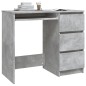 vidaXL Escritorio de madera contrachapada gris hormigón 90x45x76 cm vidaXL Escritorio de madera contrachapada gris hormigón 90x45x76 cm