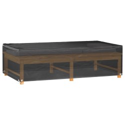 vidaXL Funda para muebles de jardín 8 ojales rectangular 125x70x35 cm