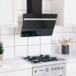 vidaXL Campana extractora pared acero y vidrio templado negro 60 cm vidaXL Campana extractora pared acero y vidrio templado negro 60 cm