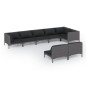 vidaXL Set sofás de jardín 8 pzas cojines ratán sintético gris oscuro vidaXL Set sofás de jardín 8 pzas cojines ratán sintético gris oscuro