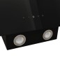 vidaXL Campana extractora pared acero y vidrio templado negro 60 cm vidaXL Campana extractora pared acero y vidrio templado negro 60 cm