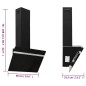 vidaXL Campana extractora pared acero y vidrio templado negro 60 cm vidaXL Campana extractora pared acero y vidrio templado negro 60 cm