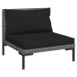 vidaXL Set sofás de jardín 8 pzas cojines ratán sintético gris oscuro vidaXL Set sofás de jardín 8 pzas cojines ratán sintético gris oscuro