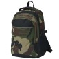 vidaXL Mochila de colegio 40 L negra y camuflaje vidaXL Mochila de colegio 40 L negra y camuflaje