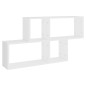 vidaXL Estantería de pared madera contrachapada blanco 100x18x53 cm