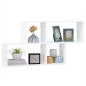 vidaXL Estantería de pared madera contrachapada blanco 100x18x53 cm