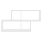 vidaXL Estantería de pared madera contrachapada blanco 100x18x53 cm