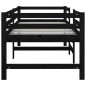 vidaXL Cama media-alta madera maciza de pino negra 90x200 cm vidaXL Cama media-alta madera maciza de pino negra 90x200 cm