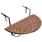 vidaXL Mesa de balcón colgante mosaico terracota vidaXL Mesa de balcón colgante mosaico terracota