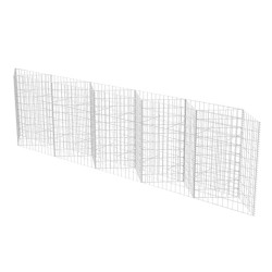 vidaXL Cesta de muro de gaviones acero galvanizado 300x30x100 cm