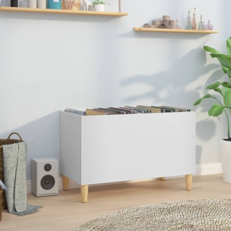 vidaXL Mueble para discos madera contrachapada blanco 74,5x38x48 cm