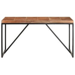vidaXL Mesa de comedor de madera maciza de mango y acacia 140x70x76 cm