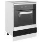 vidaXL Armario de horno de madera contrachapada negro 60x46x81,5 cm