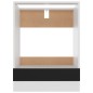 vidaXL Armario de horno de madera contrachapada negro 60x46x81,5 cm