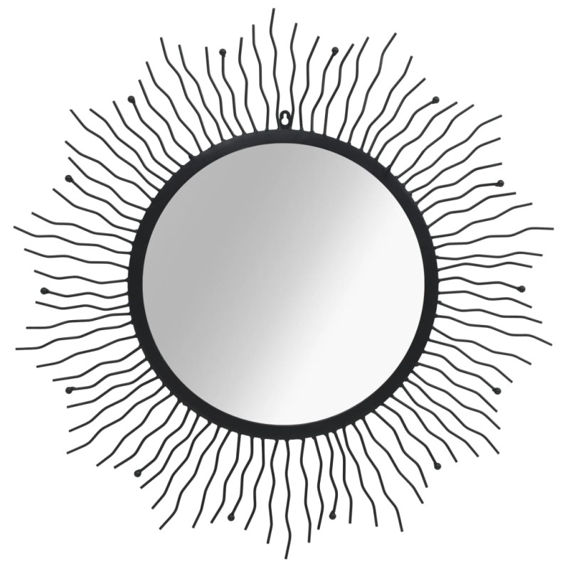 vidaXL Espejo de pared con forma de sol radiante 80 cm negro vidaXL Espejo de pared con forma de sol radiante 80 cm negro