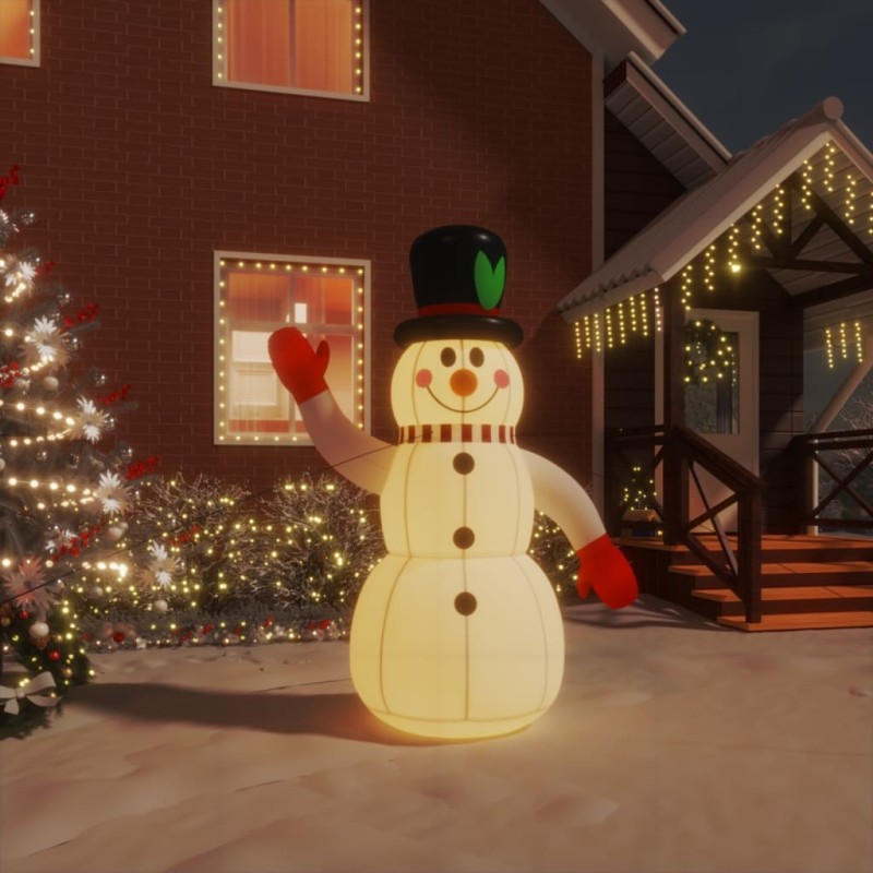 vidaXL Muñeco de nieve hinchable con LED 120 cm vidaXL Muñeco de nieve hinchable con LED 120 cm