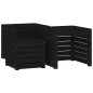 vidaXL Set de cajas de jardín 3 piezas madera maciza de pino negro vidaXL Set de cajas de jardín 3 piezas madera maciza de pino negro