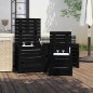 vidaXL Set de cajas de jardín 3 piezas madera maciza de pino negro vidaXL Set de cajas de jardín 3 piezas madera maciza de pino negro