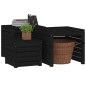 vidaXL Set de cajas de jardín 3 piezas madera maciza de pino negro vidaXL Set de cajas de jardín 3 piezas madera maciza de pino negro