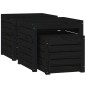 vidaXL Set de cajas de jardín 3 piezas madera maciza de pino negro vidaXL Set de cajas de jardín 3 piezas madera maciza de pino negro