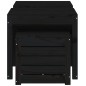 vidaXL Set de cajas de jardín 3 piezas madera maciza de pino negro vidaXL Set de cajas de jardín 3 piezas madera maciza de pino negro
