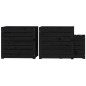 vidaXL Set de cajas de jardín 3 piezas madera maciza de pino negro vidaXL Set de cajas de jardín 3 piezas madera maciza de pino negro