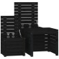vidaXL Set de cajas de jardín 3 piezas madera maciza de pino negro vidaXL Set de cajas de jardín 3 piezas madera maciza de pino negro