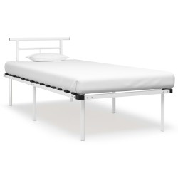 vidaXL Estructura de cama de metal blanco 90x200 cm