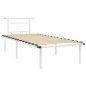 vidaXL Estructura de cama de metal blanco 90x200 cm