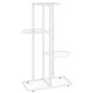 vidaXL Soporte de flores de 4 estantes de metal blanco 43x22x76 cm vidaXL Soporte de flores de 4 estantes de metal blanco 43x22x76 cm