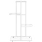 vidaXL Soporte de flores de 4 estantes de metal blanco 43x22x76 cm vidaXL Soporte de flores de 4 estantes de metal blanco 43x22x76 cm