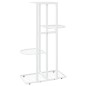 vidaXL Soporte de flores de 4 estantes de metal blanco 43x22x76 cm vidaXL Soporte de flores de 4 estantes de metal blanco 43x22x76 cm