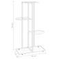 vidaXL Soporte de flores de 4 estantes de metal blanco 43x22x76 cm vidaXL Soporte de flores de 4 estantes de metal blanco 43x22x76 cm