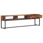 vidaXL Mueble para TV 160x30x45 cm madera maciza de sheesham 