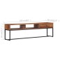 vidaXL Mueble para TV 160x30x45 cm madera maciza de sheesham 