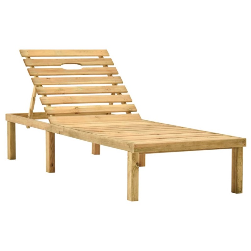 vidaXL Tumbona de jardín de madera de pino impregnada vidaXL Tumbona de jardín de madera de pino impregnada