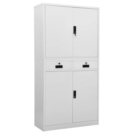 vidaXL Armario de oficina de acero gris claro 90x40x180 cm