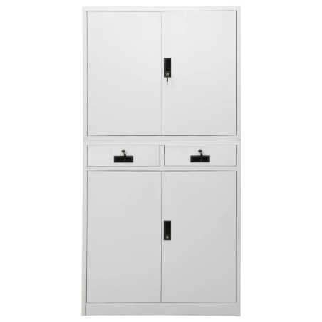 vidaXL Armario de oficina de acero gris claro 90x40x180 cm